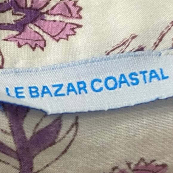 Le Bazar Coatal Floral Print Long Sleeve Blouse Sz L - Picture 3 of 4
